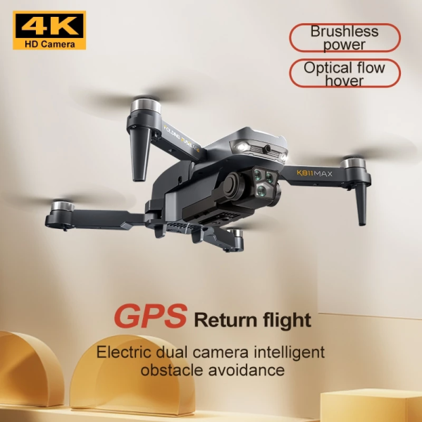 Квадрокоптер дрон с камерой K811 Max с 4K HD, GPS, БК моторы до 500 м. до 12 мин. полета + кейс Квадрокоптер дрон с камерой K811 Max с 4K HD, GPS, БК моторы до 500 м. до 12 мин. полета + кейс