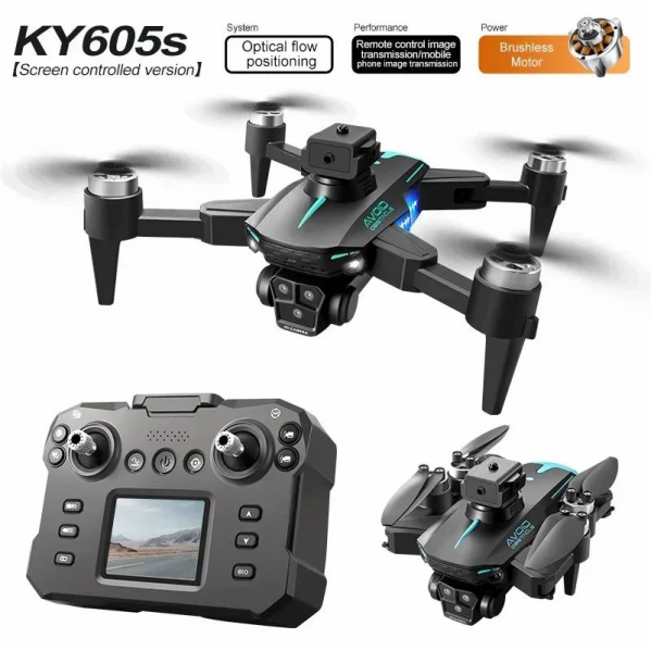 Квадрокоптер с камерой KY605 Pro Mini Drone - 4K, БК моторы 150 м. до 15 хв. + кейс