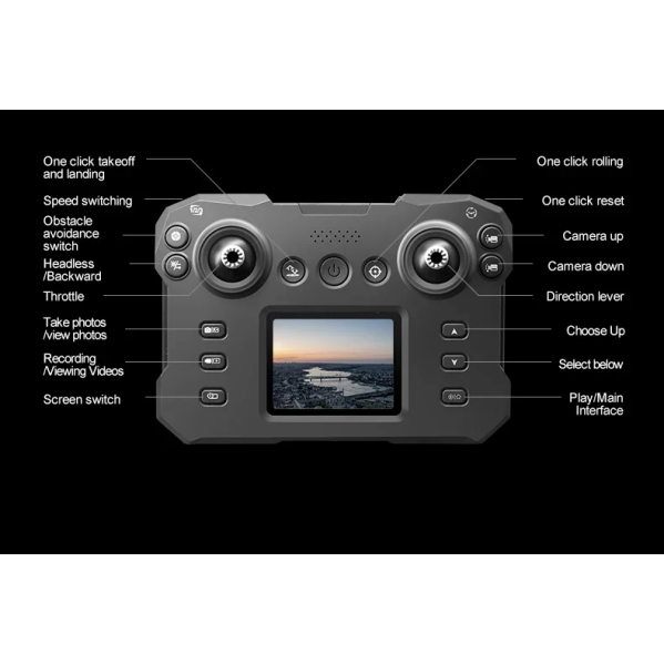 Квадрокоптер с камерой KY605 Pro Mini Drone - 4K, БК моторы 150 м. до 15 хв. + кейс Квадрокоптер с камерой KY605 Pro Mini Drone - 4K, БК моторы 150 м. до 15 хв. + кейс