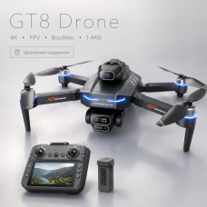 Квадрокоптер GT8 с камерой 4K, бесколлекторные моторы, оптическое позиционирование, обход препятствий, FPV 5G Wi-Fi, складной дрон