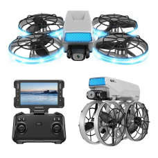 Квадрокоптер ZFR XJ2 MINI WiFi FPV с пультом с экраном 4.3", HD-камерой и бесщёточным мотором до 100 м. до 10 мин.