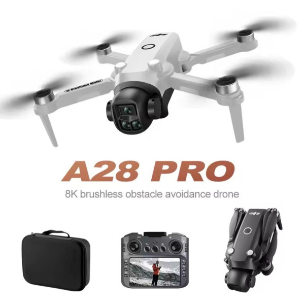 Квадрокоптер A28 PRO дрон с RC пультом 4K EIS бесщеточный до 200 м. 25 мин Квадрокоптер A28 PRO дрон с RC пультом 4K EIS бесщеточный до 200 м. 25 мин