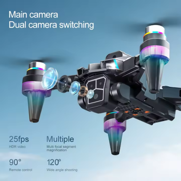 Квадрокоптер K12 MAX с HD-камерой, RC пультом управления, Wi-Fi FPV, складной дрон с удержанием высоты, автовзлетом Квадрокоптер K12 MAX с HD-камерой, RC пультом управления, Wi-Fi FPV, складной дрон с удержанием высоты, автовзлетом