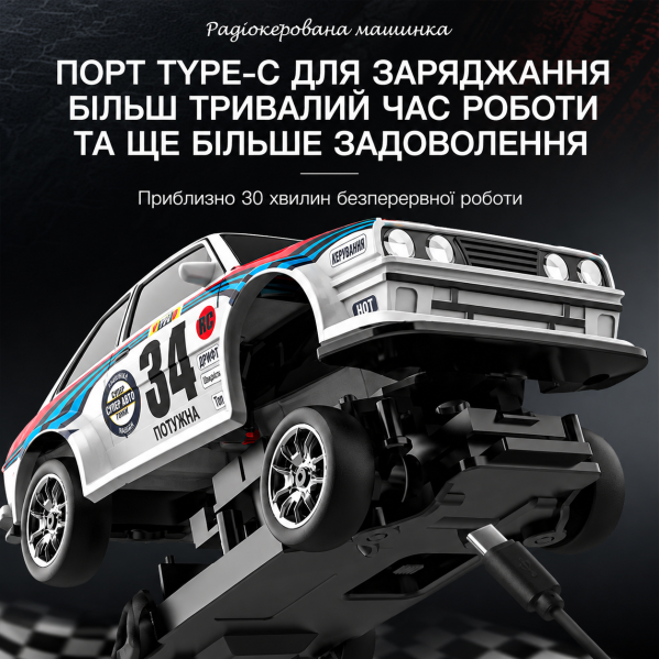 Радиоуправляемая машинка KFPLAN KF34 1:43 4WD для дрифта, RC дрифт-кар на пульте, пропорциональное управление, LED, 15 км/ч, аккум Радиоуправляемая машинка KFPLAN KF34 1:43 4WD для дрифта, RC дрифт-кар на пульте, пропорциональное управление, LED, 15 км/ч, аккум