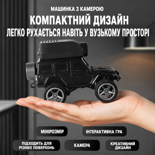Радиоуправляемая машинка KFPLAN KF32 1:64 2WD с камерой 480P, мини RC FPV внедорожник на пульте 2.4GHz, аккумулятор 150mAh