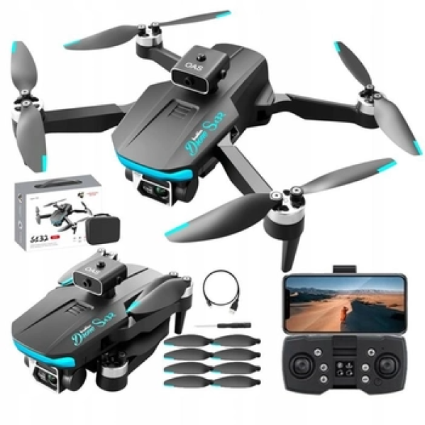 S132 Pro Квадрокоптер дрон с камерой, WIFI GPS, обход препятствий, FPV БК. моторы полет до 1 км