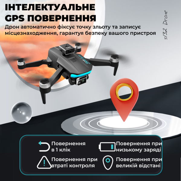 S132 Pro Квадрокоптер дрон с камерой, WIFI GPS, обход препятствий, FPV БК. моторы полет до 1 км S132 Pro Квадрокоптер дрон с камерой, WIFI GPS, обход препятствий, FPV БК. моторы полет до 1 км