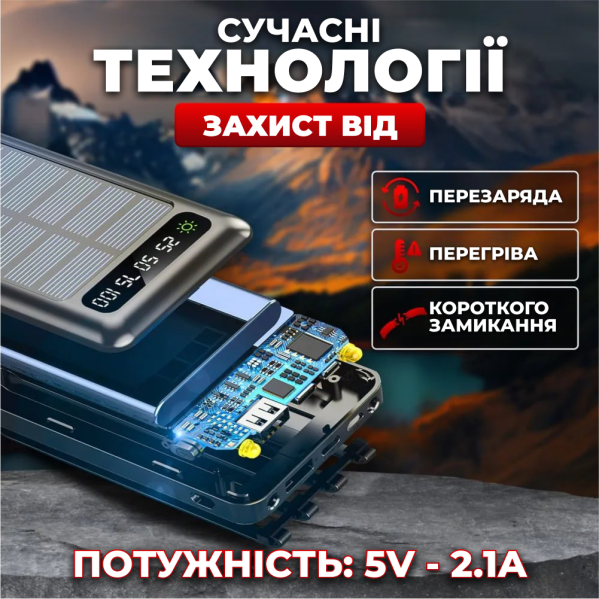 Внешний аккумулятор Мощный повербанк power bank портативный с солнечной батареей 50000mah Внешний аккумулятор Мощный повербанк power bank портативный с солнечной батареей 50000mah