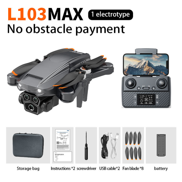 Квадрокоптер LYZRC L103 WiFI  Дрон GPS Бесщеточный двигатель 4K HD Профессиональный до 1.2 км. ( Без датчика)