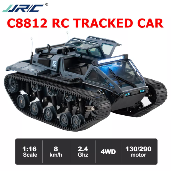 Гусеничный вездеход Радиоуправляемый Дрифт-Краулер JJRC C8812 1/16 Автомобиль 360° танки Свет RC Гусеничный вездеход Радиоуправляемый Дрифт-Краулер JJRC C8812 1/16 Автомобиль 360° танки Свет RC