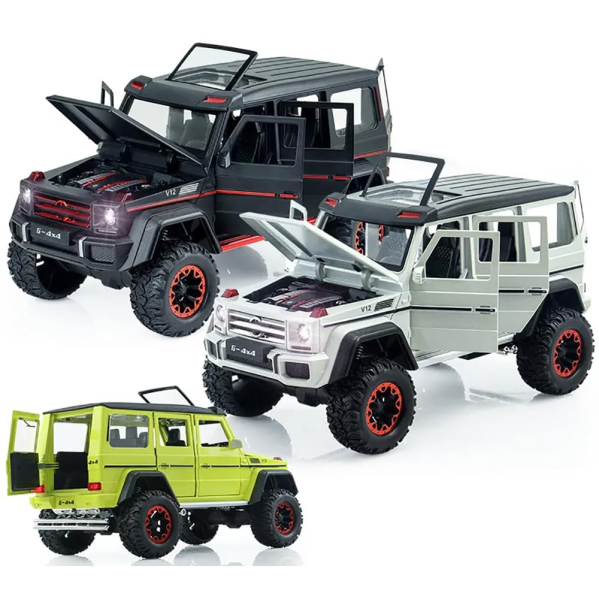 Радиоуправляемая машинка в дизайне Mercedes-AMG G63 G-Class 1:24 — металлическая RC модель Die-Cast на пульте, свет, звук, коллекц Радиоуправляемая машинка в дизайне Mercedes-AMG G63 G-Class 1:24 — металлическая RC модель Die-Cast на пульте, свет, звук, коллекц