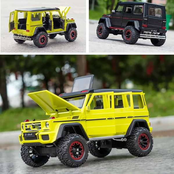 Радиоуправляемая машинка в дизайне Mercedes-AMG G63 G-Class 1:24 — металлическая RC модель Die-Cast на пульте, свет, звук, коллекц Радиоуправляемая машинка в дизайне Mercedes-AMG G63 G-Class 1:24 — металлическая RC модель Die-Cast на пульте, свет, звук, коллекц
