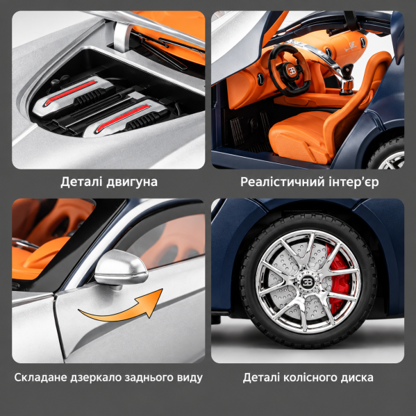 Радиоуправляемая машинка Bugatti Atlantic 1:24 металлическая RC модель спорткара на пульте, радиоуправляемая машинка, свет, звук Радиоуправляемая машинка Bugatti Atlantic 1:24 металлическая RC модель спорткара на пульте, радиоуправляемая машинка, свет, звук