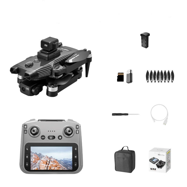 Квадрокоптер RG808 PRO с камерой 720P GPS Brushless дрон, 3-осевой подвес EIS, пульт с экраном 4.3”, Optical Flow, обход помех 360 Квадрокоптер RG808 PRO с камерой 720P GPS Brushless дрон, 3-осевой подвес EIS, пульт с экраном 4.3”, Optical Flow, обход помех 360