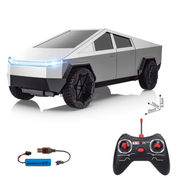 Радиоуправляемая машинка Cybertruck 1:24, RC пикап на пульте 2.4GHz, металлическая модель авто, свет, звук Радиоуправляемая машинка Cybertruck 1:24, RC пикап на пульте 2.4GHz, металлическая модель авто, свет, звук
