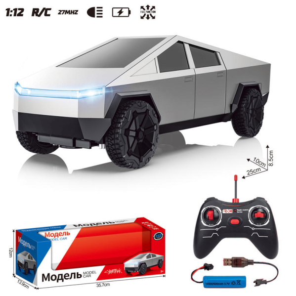 Радиоуправляемая машинка Cybertruck 1:24, RC пикап на пульте 2.4GHz, металлическая модель авто, свет, звук Радиоуправляемая машинка Cybertruck 1:24, RC пикап на пульте 2.4GHz, металлическая модель авто, свет, звук