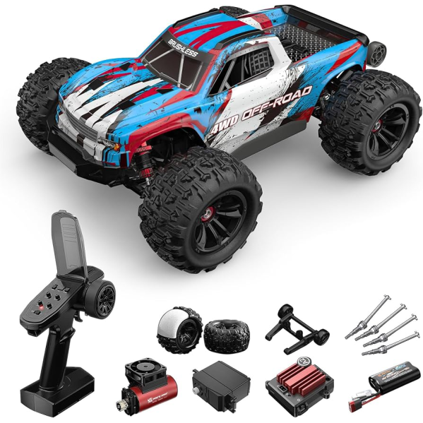 Радиоуправляемая машинка MJX Hyper Go 16218 1:16 4WD Brushless до 45 км/ч RC монстр-трак, АКБ 2000mAh, масляные амортизаторы, мета Радиоуправляемая машинка MJX Hyper Go 16218 1:16 4WD Brushless до 45 км/ч RC монстр-трак, АКБ 2000mAh, масляные амортизаторы, мета