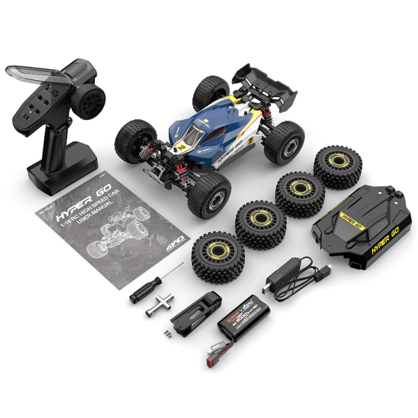Радиоуправляемая машинка MJX Hyper Go 16213 1:16 4WD Brushless до 45 км/ч RC Buggy АКБ 2000mAh, масляные амортизаторы, 2 кузова Радиоуправляемая машинка MJX Hyper Go 16213 1:16 4WD Brushless до 45 км/ч RC Buggy АКБ 2000mAh, масляные амортизаторы, 2 кузова